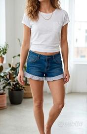 Short in jeans Subdued con volant – Taglia 27 