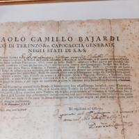 Licenza di caccia del 1728 da collezione