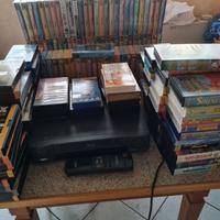 Lettore VHS + 200 Videocassette Originali