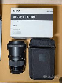 Sigma art 18 35 mm f1.8 (Canon ef)