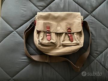 Borsone Messenger Troop London Canvas e Pelle