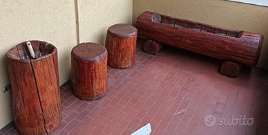 SET FIORIERE CON SGABELLI