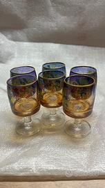 Servizio di Rosolio in vetro di Murano 