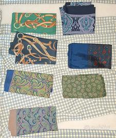 Lotto 7 foulard e fazzoletti taschino vintage