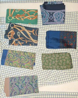 Lotto 7 foulard e fazzoletti taschino vintage