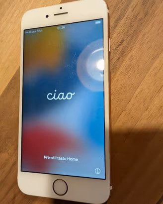iPhone 6s 64GB oro rosa funzionante resettato