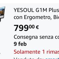 Cyclette con monitor 21.5”