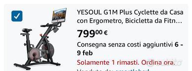 Cyclette con monitor 21.5”