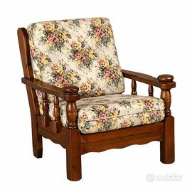 Poltrona rustica in pino massello