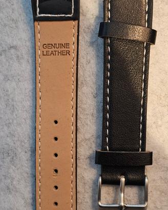 cinturino in pelle nera larghezza 20mm