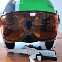 Casco sci bambino/a con maschera incorporata