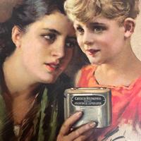 Antico cartonato pubblicitario anni 30 Cassa