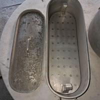 Pentole vecchie varie e Pesciera per cucina