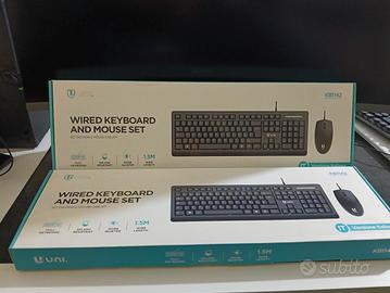 set doppio di tastiera e mouse 