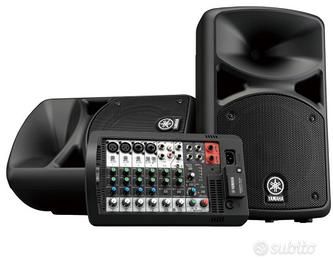 impianto audio  StagePas 600 BT con supporti casse
