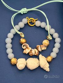 Coppia bracciali artigianali stile marino 