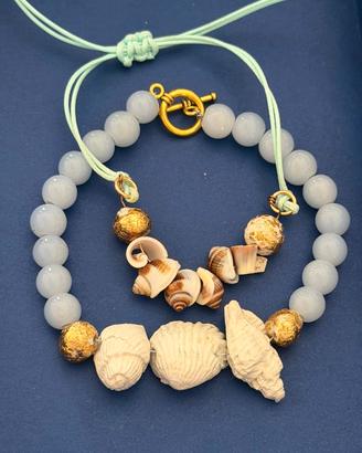 Coppia bracciali artigianali stile marino 