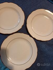 Tris Piatti Frutta dolce Laveno Diamondstone Oro