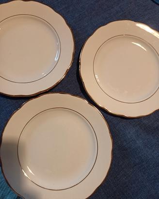 Tris Piatti Frutta dolce Laveno Diamondstone Oro
