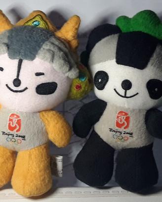 4 MASCOTTE PELUCHE OLIMPIADI Beijing PECHINO 2008