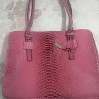 borsa rosa a spalla in Vera pelle