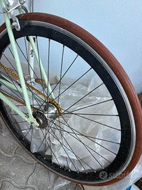 Bicicletta Single Speed Verde menta vintage