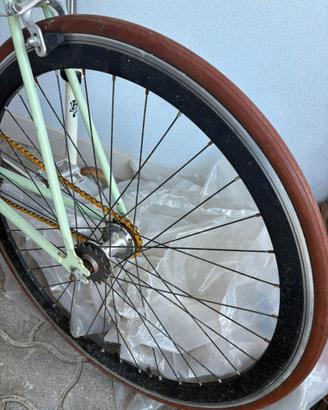 Bicicletta Single Speed Verde menta vintage