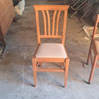 sedie legno e seduta in pelle circa 20 pezzi 