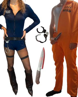 Costume halloween coppia fidanzati polizia prigion