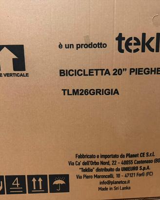 Bicicletta teklio nuova mai usata