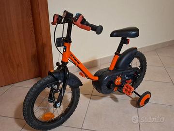 Bici per bambino 14” con rotelle smontabili