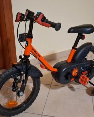 Bici per bambino 14” con rotelle smontabili