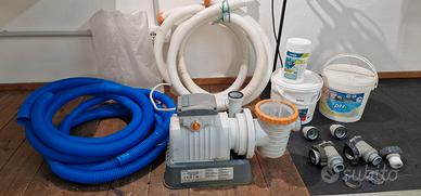 pompa a sabbia con accessori e scaletta