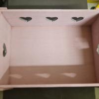 Cassetta in Legno Shabby Chic con Cuori – Rosa Pas