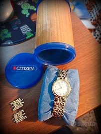 Orologio Citizen donna placcato oro lucido. Nuovo