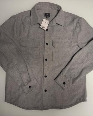 Giacca camicia grigia H&M taglia M uomo