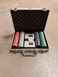 Valigetta in alluminio poker con fiches
