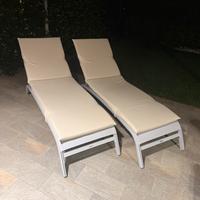 Sdraio naterial come nuove con cuscini in pelle