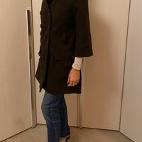 Cappotto marrone medio con mancihe a tre quarti