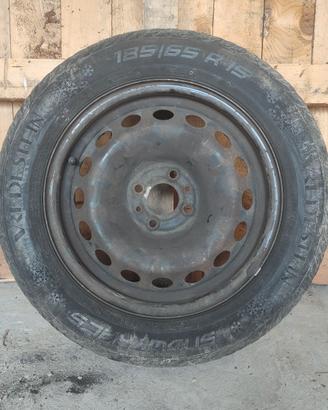 4 Cerchi in ferro 15” 185/65 R15 + gomme invernali