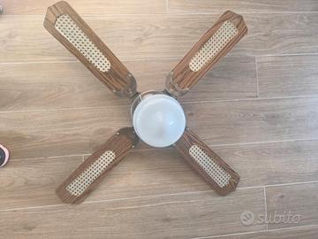 plafoniera con pale soffitto