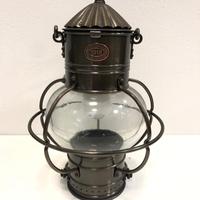 Lampadario di Design in metallo brunito e vetro