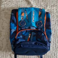 Zaino Seven reversibile blu e arancione