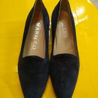 MOCASSINO Camoscio Blu Cobalto n. 37 - NUOVO