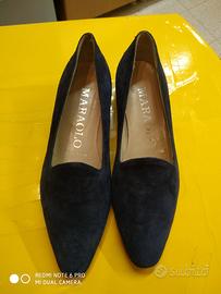 MOCASSINO Camoscio Blu Cobalto n. 37 - NUOVO