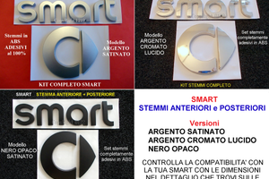 SMART KIT STEMMA EMBLEMA LOGO ANTERIORE POSTERIORE