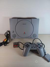 console ps1 completa con controller e memory card