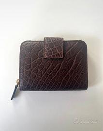 Portafoglio  artigianale in alligatore