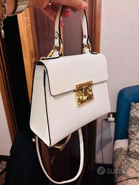 Borsa bianca pelle
