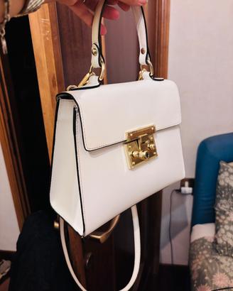 Borsa bianca pelle